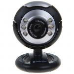 Веб-камера Defender C-110, 0.3 Мп, 640x480, микрофон, черно-серебристая