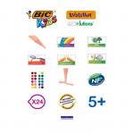 Цветные карандаши 18 цветов, детские, шестигранные, ударопрочные, BIC Kids Evolution