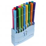Фломастеры 18 цветов HappyColor, на водной основе, в пластиковом пенале, МИКС