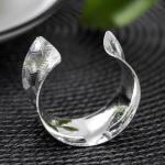 Кольцо для салфетки «Грани», 4?3,5 см, цвет серебряный