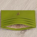 32011MLMB Картхолдер, 7 карманов для карт, цвет светло-зеленый 9.7х7.5х0.5см