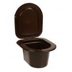 Ведро-туалет, h= 20 см, 11 л, коричневое
