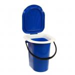 Ведро-туалет, h = 38 см, 18 л, съёмный стульчак, синее