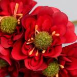 Цветы для декорирования "Эустома красная" 1 букет=6 цветов 11 см