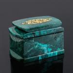 Ларец "Кружева", 12,5х8х8 см, натуральный камень, змеевик
