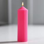 Свеча интерьерная столбик «Эстетика», розовая