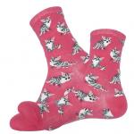 04603 Дизайнерские носки серии В мире животных "Котик на ярко розовом" р-р 36-40