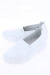 * GRUNBERG белый Микрополитекс (микровелюр) женские туфли