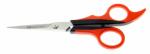 Ножницы парикмахерские PBS-STU37655 (5") Черная+красная пласт ручка ABS, нержавеющая сталь 20J2