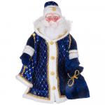 140-332 кукла мягконабивная "дед мороз царский синий" высота=50 см в упаковке