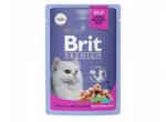 Brit пауч для кошек стерилизованных Индейка и сыр в желе 85г 5050192 Брит