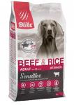 BLITZ ADULT DOG BEEF & RICE корм д/взр соб Говядина и рис/2 кг