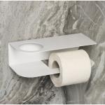 Держатель для туалетной бумаги «Лофт Арт», 23?10 см, с полочкой, цвет белый