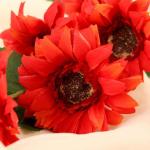 Цветы искусственные "Гербера садовая" 6х50 см, красный