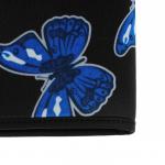 Чехол на руль DSV с принтом"бабочки" Black+Blue, неопрен, размер М