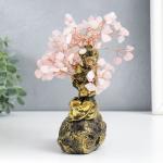 Сувенир бонсай "Денежное дерево и Хотэй" 126 камней 20х6,5х20 см