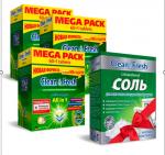 *ПРОМОНАБОР №28 Таблетки для ПММ Clean&Fresh 60шт (3 уп) + Соль для ПММ Clean&Fresh гранулир 1000г