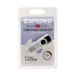 Флешка Exployd 530, 128 Гб, USB2.0, чт до 15 Мб/с, зап до 8 Мб/с, чёрная