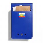 Ящик почтовый с замком, вертикальный, «Почта», синий