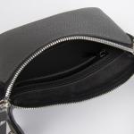 Поясная сумка на молнии, регулируемый ремень, цвет серый