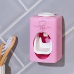Выдавливатель для зубной пасты механический «Зуб», розовый