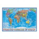 Географическая карта мира политическая, 101 х 70 см, 1:32 М, ламинированная, настенная