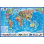 Карта Мира Политическая, 157 х 107 см, 1:21,5 млн, ламинированная