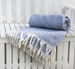 Плед ALTRO арт.ТП1200-04 ТАНОХА (елочка синяя)