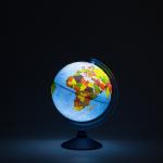 Интерактивный глобус GLOBEN INT12500287 физико-политический рельефный с подсветкой от батареек 250 мм с очками VR