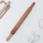 Скалка Adelica «Для Профи», с вращающейся ручкой, 60?6 см, бук