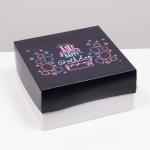 Кондитерская упаковка, короб, "Неоновый день рождения", 30 х 30 х 15 см, 2 кг