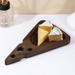 Доска для сыра Adelica «Для подачи», 24_14_1,8 см, массив берёзы, цвет шоколадный