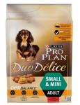 Корм PRO PLAN Duo Delice Small & Mini OPTI BALANCE (комплекс, учитывающий возраст и телосложение) для собак малых и миниатюрных пород, с говядиной, 700 г