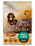 Корм PRO PLAN Duo Delice Small & Mini OPTI BALANCE (комплекс, учитывающий возраст и телосложение) для собак малых и миниатюрных пород, с курицей, 2,5 кг
