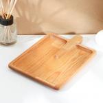 Доска для подачи сервировочная Adelica «Лопата», 25_16,7_1,8 см, пропитано минеральным маслом, берёза