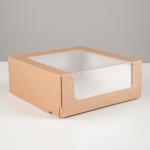 Кондитерская упаковка с окном, микс, 18 х 18 х 7 см