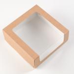 Кондитерская упаковка с окном, микс, 18 х 18 х 7 см