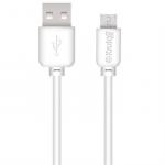 Кабель USB Micro Krutoff Classic (1m) белый (пакет)