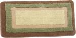 Мягкий коврик Belorr для ванной комнаты 50х80 см., цвет бежевый и зеленый