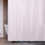 Занавеска (штора) Lamis для ванной комнаты тканевая 180х200 см., цвет розовый