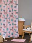 Занавеска (штора) Lama для ванной комнаты тканевая 180х180 см., цвет розовый