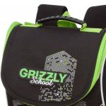 !Рюкзак Grizzly школьный с мешком RAm-385-2