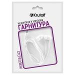 Наушники с микрофоном Krutoff HF-P1 белые (пакет)