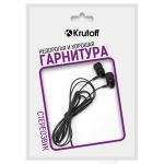 Наушники с микрофоном Krutoff HF-P1 черные (пакет)