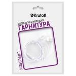 Наушники с микрофоном Krutoff HF-Q1 белые (пакет)