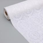 Клеёнка ажурная Lace «Роуз», ширина 137 см, рулон 20 метров, цвет белый