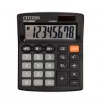 Калькулятор настольный 8-разрядный, Citizen SDC-805NR, компактный, двойное питание, 105 х 120 х 21 мм, чёрный