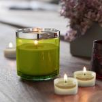 Свеча ароматическая в стакане с кольцом ГРУША-ИНЖИР 7.6х7.6см 30ч