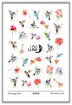 Слайдер-дизайн для ногтей UNA LUNA - Charming birds Акварельные птички и цветы