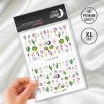 Слайдер-дизайн для ногтей UNA LUNA - Aquarelle Lotus